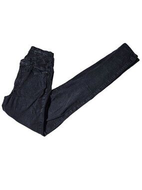 7 for all Mankind Skinny Jeans Womens Size 29 Mid Rise Black Denim Pants
